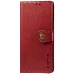 Кожаный чехол книжка GETMAN Gallant (PU) для Xiaomi Redmi 13C / Poco C65 Красный