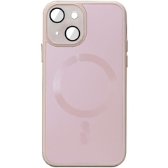 Чехол TPU+Glass Sapphire Midnight with MagSafe для Apple iPhone 15 (6.1") Розовый / Pink Sand