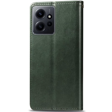 Кожаный чехол книжка GETMAN Gallant (PU) для Xiaomi Redmi Note 12 4G Зеленый