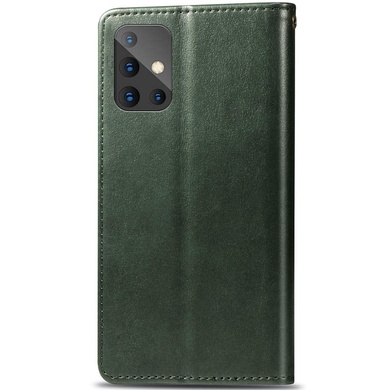 Кожаный чехол книжка GETMAN Gallant (PU) для Samsung Galaxy A71 Зеленый
