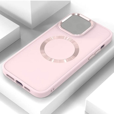 TPU чохол Bonbon Metal Style with MagSafe для Apple iPhone 15 (6.1"), Рожевий / Light pink