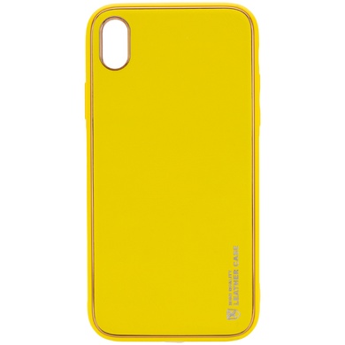 Шкіряний чохол Xshield для Apple iPhone X / XS (5.8 "), Желтый / Yellow