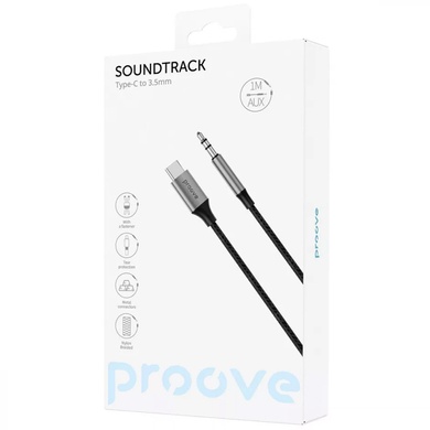 Аудио кабель Aux Proove SoundTrack Type-C to 3.5mm (1m) Black