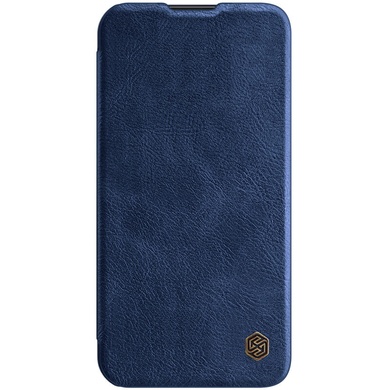 Кожаный чехол (книжка) Nillkin Qin Pro Camshield для Apple iPhone 13 Pro Max (6.7") Синий