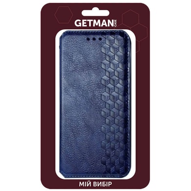Шкіряний чохол книжка GETMAN Cubic (PU) для Xiaomi Redmi Note 10 Pro / 10 Pro Max, Синий