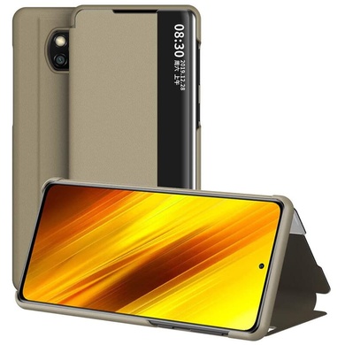 Чехол-книжка Smart View Cover для Xiaomi Poco X3 NFC / Poco X3 Pro Золотой