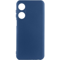Чохол Silicone Cover Lakshmi Full Camera (A) для Oppo A38 / A18, Синій / Navy Blue