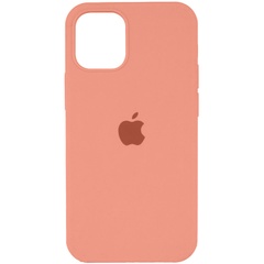 Чехол Silicone Case Full Protective (AA) для Apple iPhone 12 Pro Max (6.7") Розовый / Peach