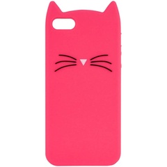 Силиконовая накладка 3D Cat для Apple iPhone 7 / 8 (4.7"), Розовый