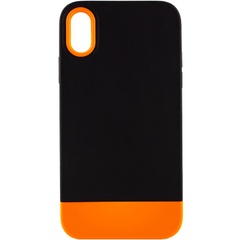 Чехол TPU+PC Bichromatic для Apple iPhone X / XS (5.8") Black / Orange