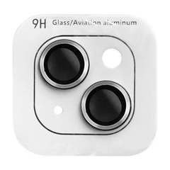 Захисне скло Metal Classic на камеру (в упак.) для Apple iPhone 15 (6.1") / 15 Plus (6.7"), Серебряный / Silver