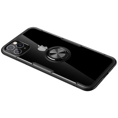 TPU+PC чохол Deen CrystalRing for Magnet (opp) для Apple iPhone 12 Pro / 12 (6.1"), Безбарвний / Чорний