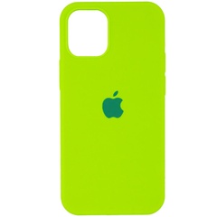 Чехол Silicone Case Full Protective (AA) для Apple iPhone 12 Pro / 12 (6.1") Салатовый / Neon Green