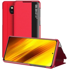 Чехол-книжка Smart View Cover для Xiaomi Poco X3 NFC / Poco X3 Pro Красный