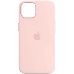 Чохол Silicone case (AAA) full with Magsafe для Apple iPhone 13 Pro Max (6.7"), Розовый / Chalk Pink
