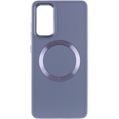 TPU чохол Bonbon Metal Style with MagSafe для Samsung Galaxy S21 FE, Сірий / Lavender