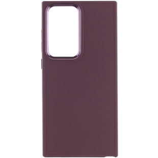 TPU чехол Bonbon Metal Style для Samsung Galaxy S23 Ultra Бордовый / Plum