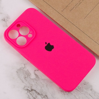 Чехол Silicone Case Full Camera Protective (AA) для Apple iPhone 13 Pro Max (6.7") Розовый / Barbie pink