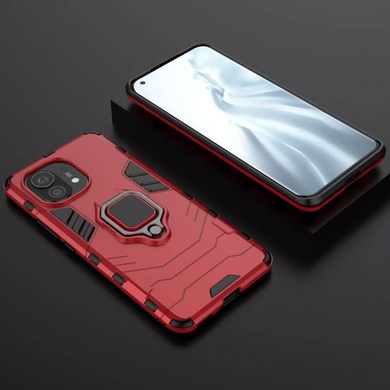 Ударостійкий чохол Transformer Ring for Magnet для Xiaomi Mi 11, Червоний / Dante Red