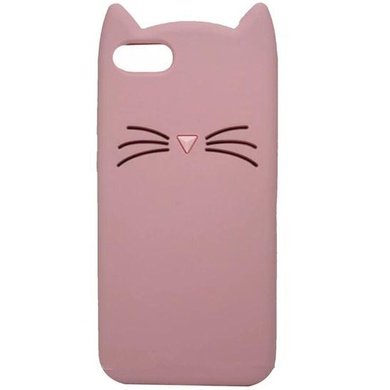 Силиконовая накладка 3D Cat для Apple iPhone 7 / 8 (4.7"), Розовый