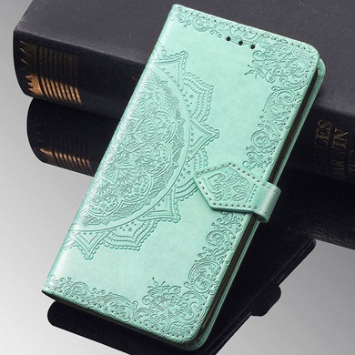 Кожаный чехол (книжка) Art Case с визитницей для Samsung Galaxy A13 4G Бирюзовый