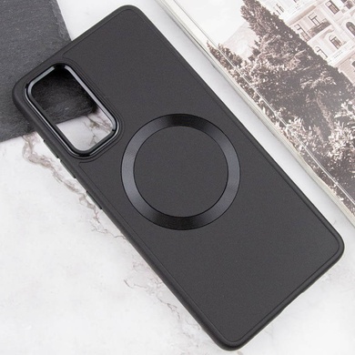TPU чохол Bonbon Metal Style with MagSafe для Samsung Galaxy S24, Чорний / Black