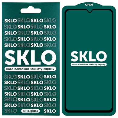 Захисне скло SKLO 5D (тех.пак) для Samsung Galaxy A12 / M12 / A02s / M02s / A02 / M02, Чорний