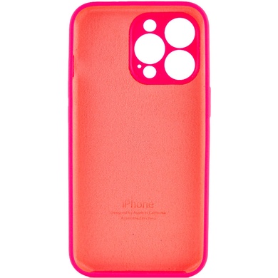 Чехол Silicone Case Full Camera Protective (AA) для Apple iPhone 13 Pro Max (6.7") Розовый / Barbie pink