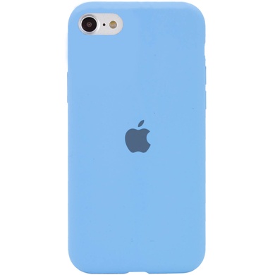 Чохол Silicone Case Full Protective (AA) для Apple iPhone SE (2020), Голубой / Cornflower