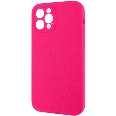 Чехол Silicone Case Full Camera Protective (AA) NO LOGO для Apple iPhone 12 Pro (6.1") Розовый / Barbie pink