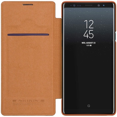 Кожаный чехол (книжка) Nillkin Qin Series для Samsung Galaxy Note 9 Коричневый