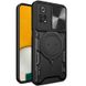 Ударопрочный чехол Bracket case with Magnetic для Xiaomi Poco M4 Pro 4G Black