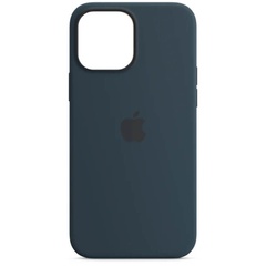 Чехол Silicone case (AAA) full with Magsafe для Apple iPhone 13 Pro Max (6.7") Синий / Abyss Blue