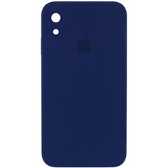 Чохол Silicone Case Square Full Camera Protective (AA) для Apple iPhone XR (6.1"), Темно-Синий / Midnight Blue