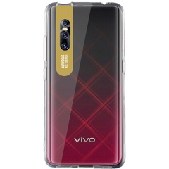 TPU чехол Epic clear flash для Vivo V15 Pro, Бесцветный / Золотой