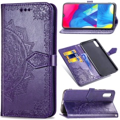 Шкіряний чохол (книжка) Art Case з візитницею для Samsung Galaxy A02, Фіолетовий