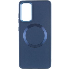 TPU чехол Bonbon Metal Style with MagSafe для Samsung Galaxy S21 FE Синий / Cosmos Blue