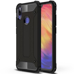 Бронированный противоударный TPU+PC чехол Immortal для Xiaomi Redmi Note 7 / Note 7 Pro / Note 7s Черный