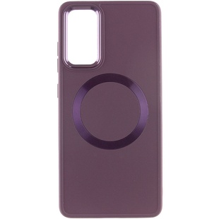 TPU чехол Bonbon Metal Style with MagSafe для Samsung Galaxy S23 FE Бордовый / Plum