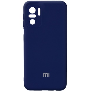 Чехол Silicone Cover Full Camera (AA) для Xiaomi Redmi Note 10 / Note 10s Темно-синий / Midnight blue