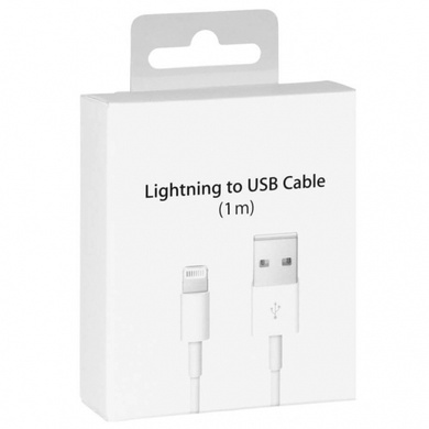 Дата-кабель для iPhone USB to Lightning 1m (box), Белый