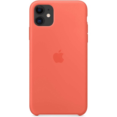 Чохол Silicone case (AAA) для Apple iPhone 11 (6.1"), Оранжевый/Сlementine