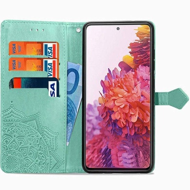 Кожаный чехол (книжка) Art Case с визитницей для Samsung Galaxy S20 FE Бирюзовый