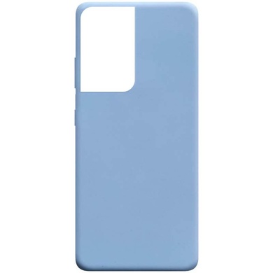 Силіконовий чохол Candy для Samsung Galaxy S21 Ultra, Голубой / Lilac Blue
