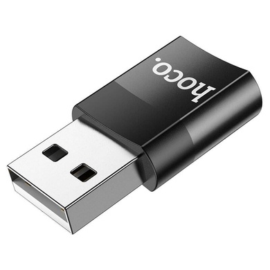 Переходник Hoco UA17 USB Male to Type-C Female USB2.0 Черный