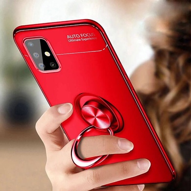 TPU чохол Deen ColorRing під магнітний тримач (opp) для Samsung Galaxy A51, Красный / Красный