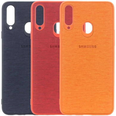 TPU чехол Textile Logo для Samsung Galaxy A20s
