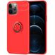 TPU чехол Deen ColorRing под магнитный держатель (opp) для Apple iPhone 12 Pro / 12 (6.1") Красный / Красный