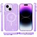 Чехол TPU Galaxy Sparkle (MagFit) для Apple iPhone 15 Plus (6.7") Purple+Glitter