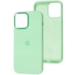 Чохол Silicone Case Metal Buttons (AA) для Apple iPhone 13 Pro Max (6.7"), Зеленый / Pistachio